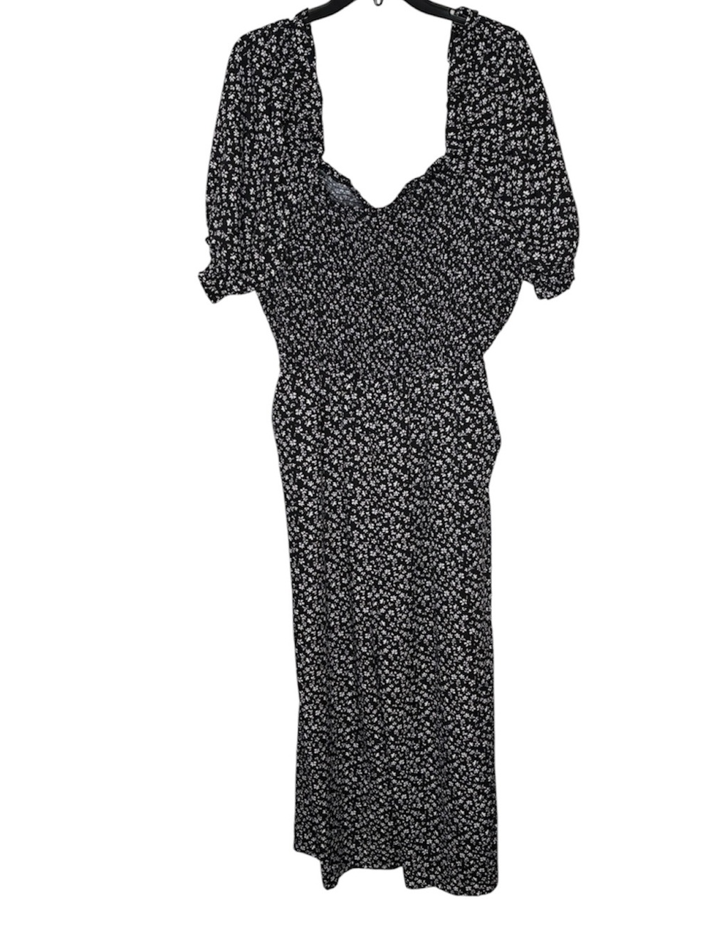 L.N.V Floral Puff Sleeve Wide-Leg Jumpsuit Romper Size 2X NWT